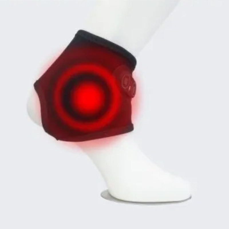 Heated massage ankle support